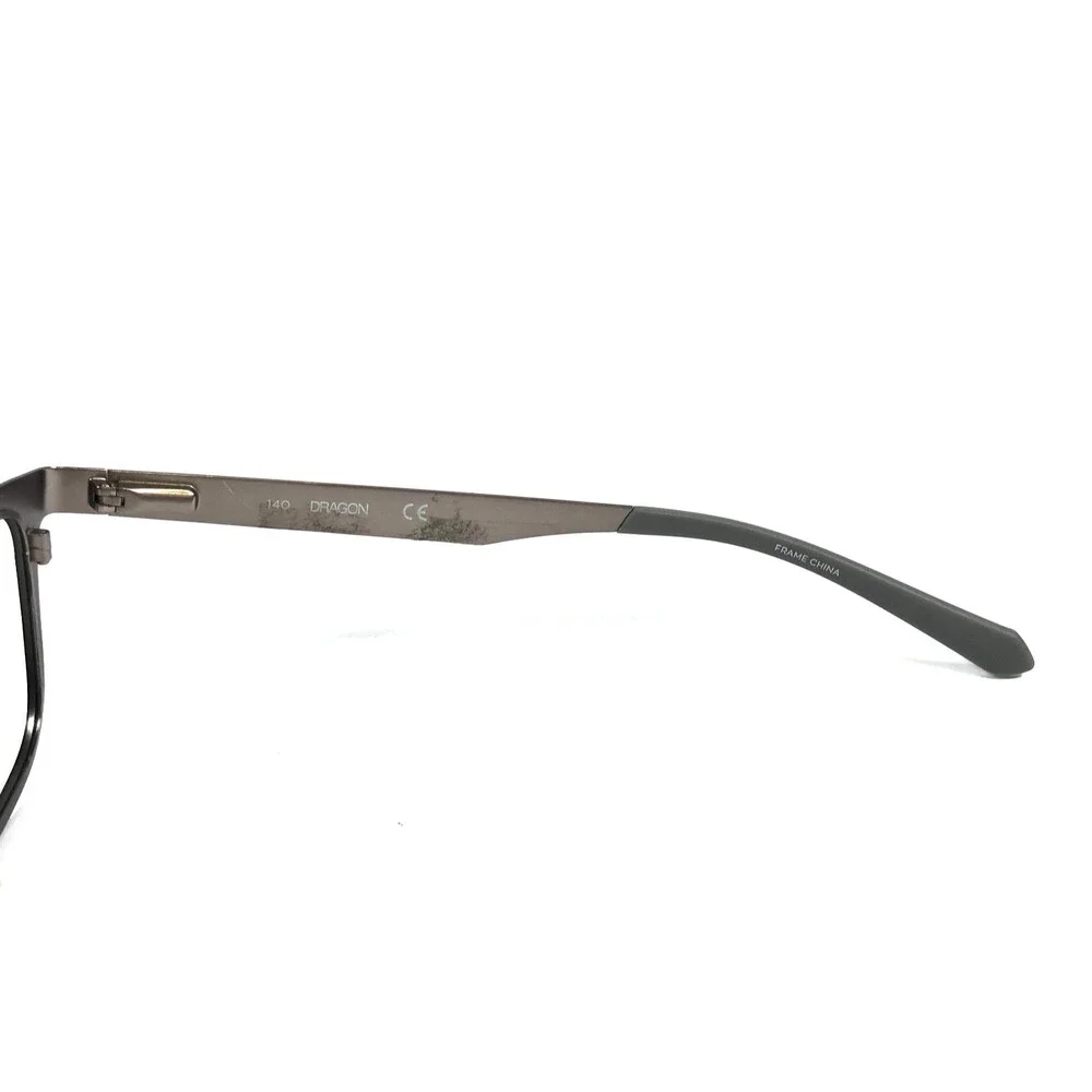 Dragon Eyeglasses Frames WOLFE DR176 070 Black Gray Square Full Rim 51-20-140